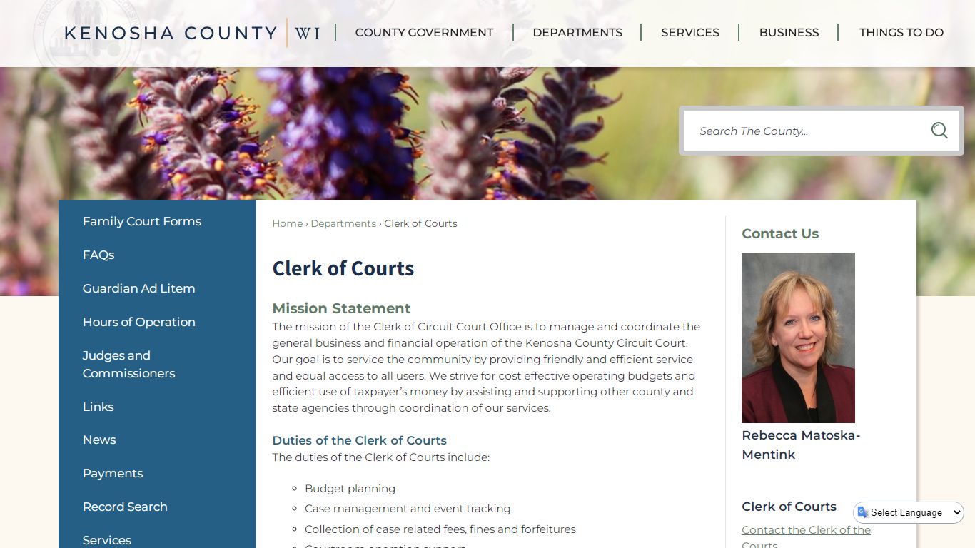 Clerk of Courts | Kenosha County, WI - Official Website